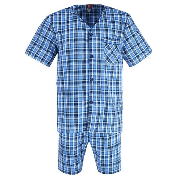 Hanes Men's Short Sleeve Short Leg Pajama Set - Picture 1 of 4